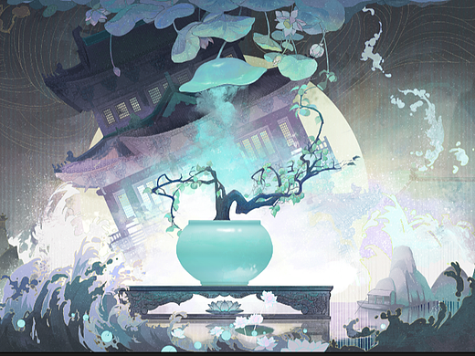 雨過天青云破處，梅子硫酸泛青時(shí)（個(gè)人主頁-ZNjcyOTI5OTY=） - 商業(yè)插畫 - 站酷設(shè)計(jì)師連千兒原創(chuàng)素材 - 站酷ZCOOL