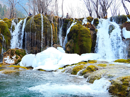 冰冻九寨沟向天空洒满纯净的祝福