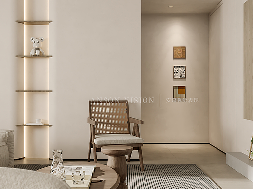 Anson︱极简慵懒风 极简风住宅设计效果图（个人主页-ZNjMxMjI5OTY=） - 家装设计 - 站酷设计师Anson安森视觉原创素材 - 站酷ZCOOL