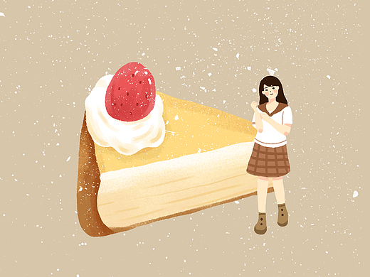 甜点女孩-210草莓奶油芝士女孩