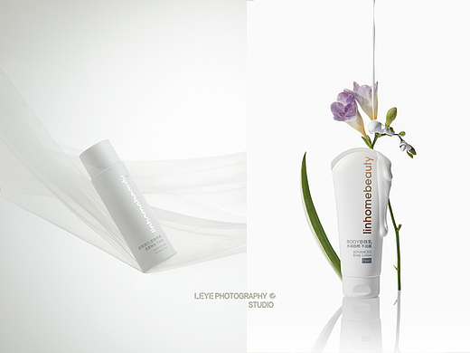 静物摄影｜LINHOME 定妆喷雾&珍珠身体乳 新品视觉优化