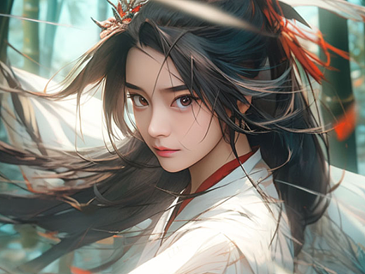 Ai绘画 |  武侠风-女侠