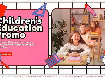 AE模板|时尚可爱标题字幕动效动画开学教育机构