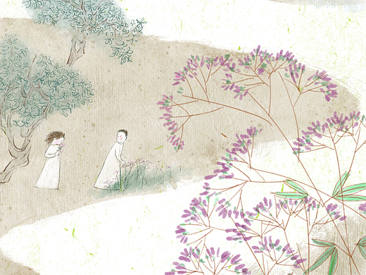 2023中医药主题月历插画设计