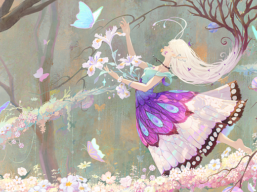 《在林间》（个人主页-ZNjU0MDk2NjA=） - 商业插画 - 站酷设计师海螺鸽鸽原创素材 - 站酷ZCOOL