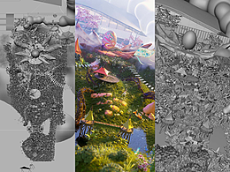 Blender春分3D海报设计分享 脱更回来啦