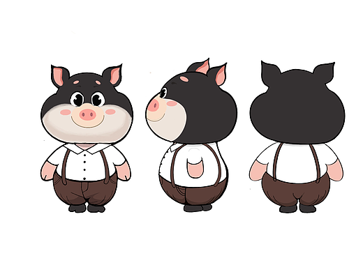 金华两头乌猪IP形象设计
