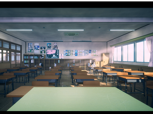 UE4_卡通教室（个人主页-ZNjEyODAyNDQ=） - 场景 - 站酷设计师DKAA原创素材 - 站酷ZCOOL
