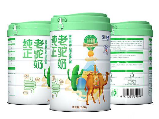 驼奶包装设计、插画包装设计、奶粉包装设计、产品包装
