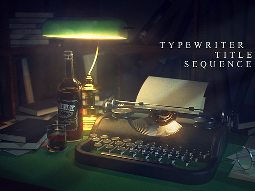 PR模板|华丽设计动态打字机标题序列优雅动画介绍电影