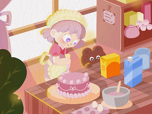 儿童插画-甜品师