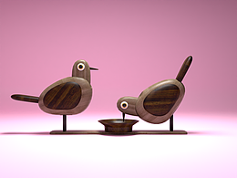 Blender 春 早起的鳥兒