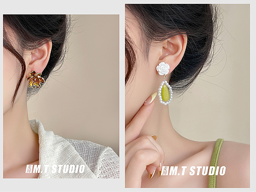 网红手机片耳环无头风敲好看