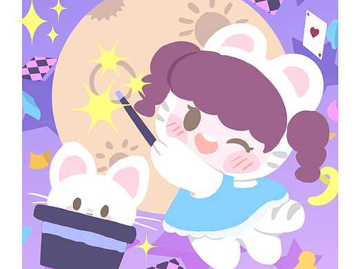 全能少女妤妤子（个人主页-ZNjA3MzMxODg=） - 儿童插画 - 站酷设计师七月六花原创素材 - 站酷ZCOOL