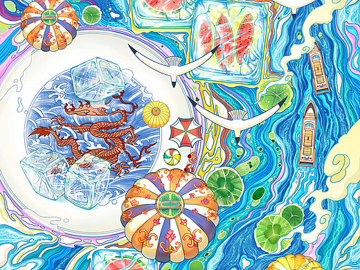 二十四节气插画—小暑