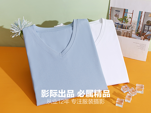 短袖场景平铺+挂拍+造型组合图+豆腐块摆拍