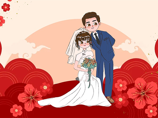 婚庆卡（个人主页-ZNjA0NzA0NDQ=） - 商业插画 - 站酷设计师JAZO家作原创素材 - 站酷ZCOOL