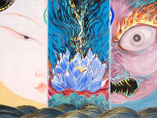 花开生两面，人生佛魔间。