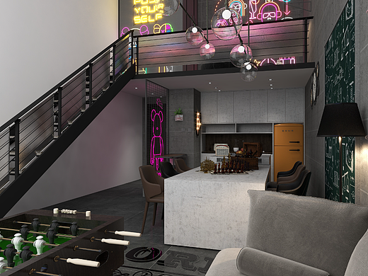 工业风超燃轰趴馆