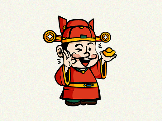 【教程】小财神IP设计过程