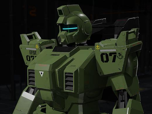 陆战吉姆狙击型RGM-79[G] Sinper 建模渲染作品