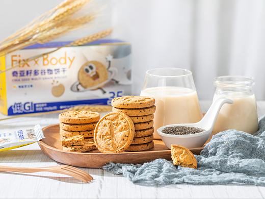 美食摄影/Fix Body奇亚籽谷物饼干