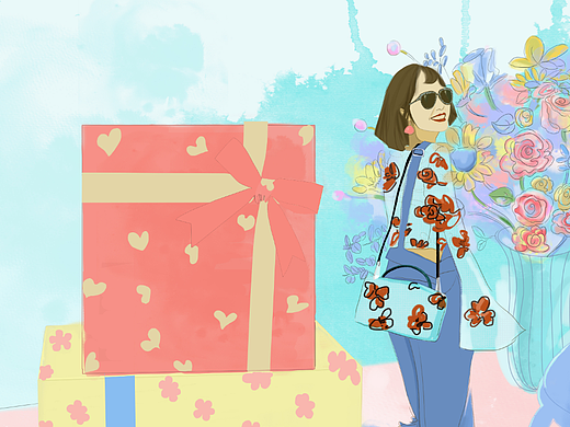 春天的华尔兹（个人主页-ZNTk4NjcxNDA=） - 商业插画 - 站酷设计师艺声TANG原创素材 - 站酷ZCOOL