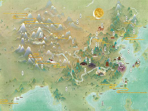 異世謠-手繪地圖 ????（個人主頁-ZNjM3NDU3NTI=） - 商業(yè)插畫 - 站酷設(shè)計師無軒花蒔記原創(chuàng)素材 - 站酷ZCOOL