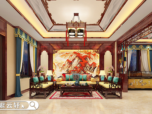 青岛崂山别墅，简中式装修设计：临海独绽，古意绵长