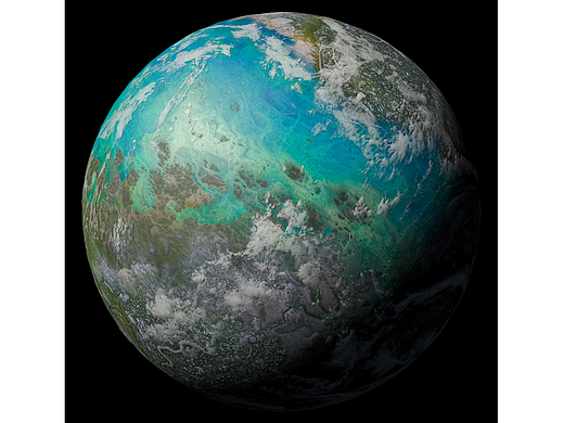 3D太空和类地球行星