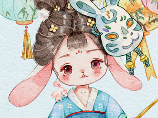 小兔子擬人（個(gè)人主頁-ZNjgwNzY1MzI=） - 兒童插畫 - 站酷設(shè)計(jì)師xzzlwj原創(chuàng)素材 - 站酷ZCOOL
