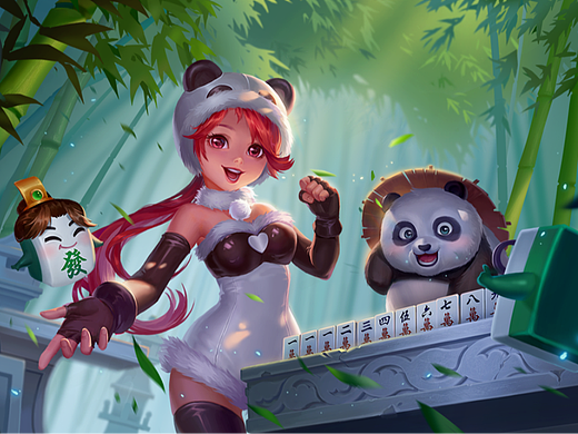 棋牌-麻将登录图（个人主页-ZNjgzMzE2ODA=） - 游戏原画 - 站酷设计师潇潇游戏美术原创素材 - 站酷ZCOOL