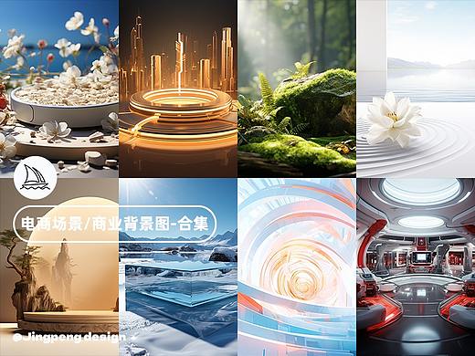 电商场景图/商业背景图 | AI绘画创作-合集