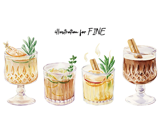 给FINE CHI画的一些酒