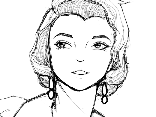 黑白草稿风插画