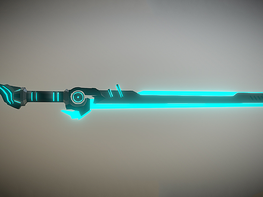 【maya武器建模】光剑模型全流程建模教程。模型uv贴图