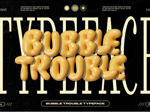 AE模板|创意时尚3D泡泡字幕字母动效动画元素设计