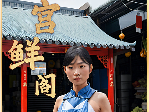 宫鲜阁AI海报设计