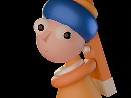 Blender第一幅 戴珍珠耳环的女孩