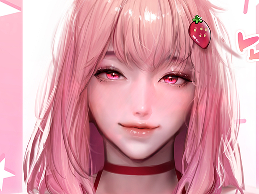 【ZBrush雕刻】草莓女孩人物角色人头雕刻案例