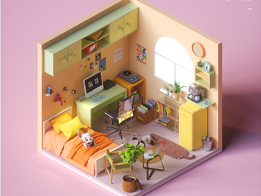 c4d octane render 小场景练习