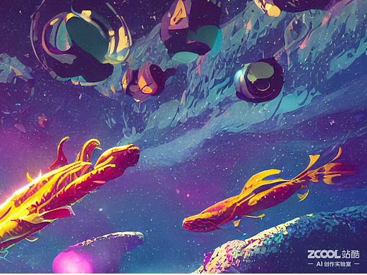 #AI创作实验室#星海游鲸（个人主页-ZNjIzMjI3NTY=） - AI作品 - 站酷设计师子舟zizhou原创素材 - 站酷ZCOOL
