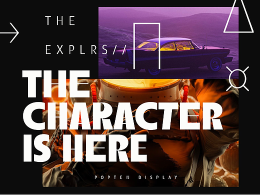 现代极简主义杂志画册封面排版标题无衬线英文字体家族