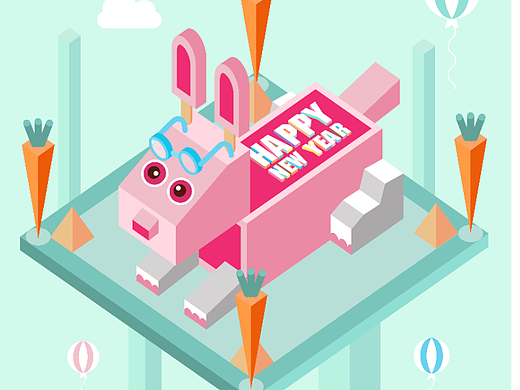 歡歡樂(lè)樂(lè)迎—2023兔年（個(gè)人主頁(yè)-ZNjMzNDgyNjA=） - 商業(yè)插畫(huà) - 站酷設(shè)計(jì)師碎記原創(chuàng)素材 - 站酷ZCOOL