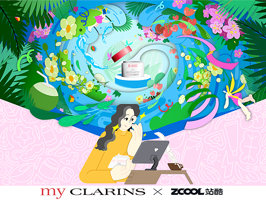 好食肌长绽放|原创插画《自然之力长效美肤》