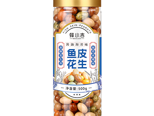 鱼皮花生包装标签设计