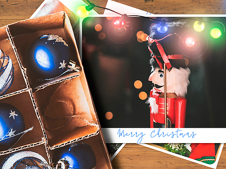 AE模板 | 创意时尚圣诞节新年照片礼物背景动画元素