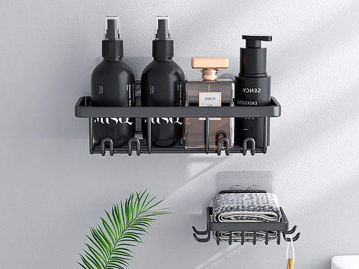 亚马逊浴室收纳架三维渲染