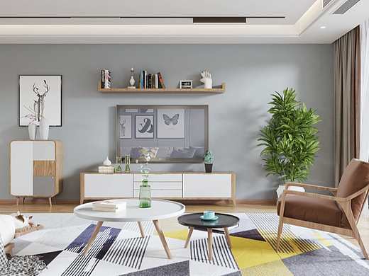 北欧风格客餐厅效果图设计