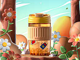 C4D卡通母婴场景渲染